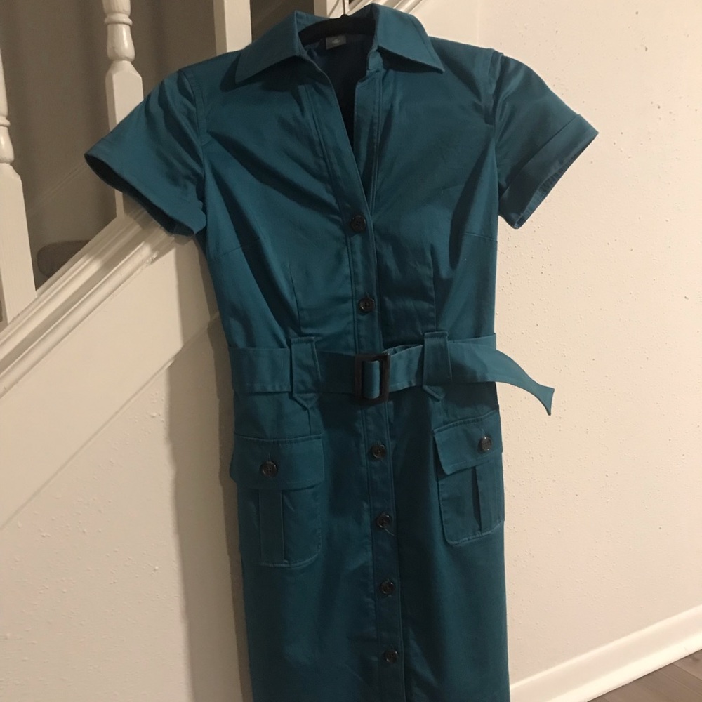 Ann Taylor Dress Teal Size 2 Petite